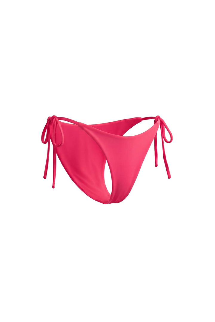 Red string bamboo bikini bottoms