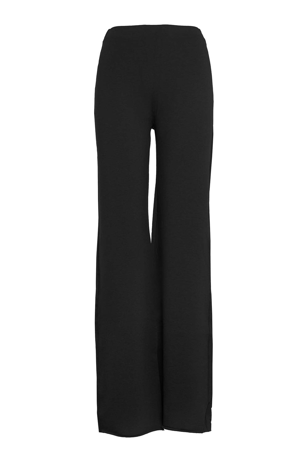 Organic black high waist yoga pant on a white background