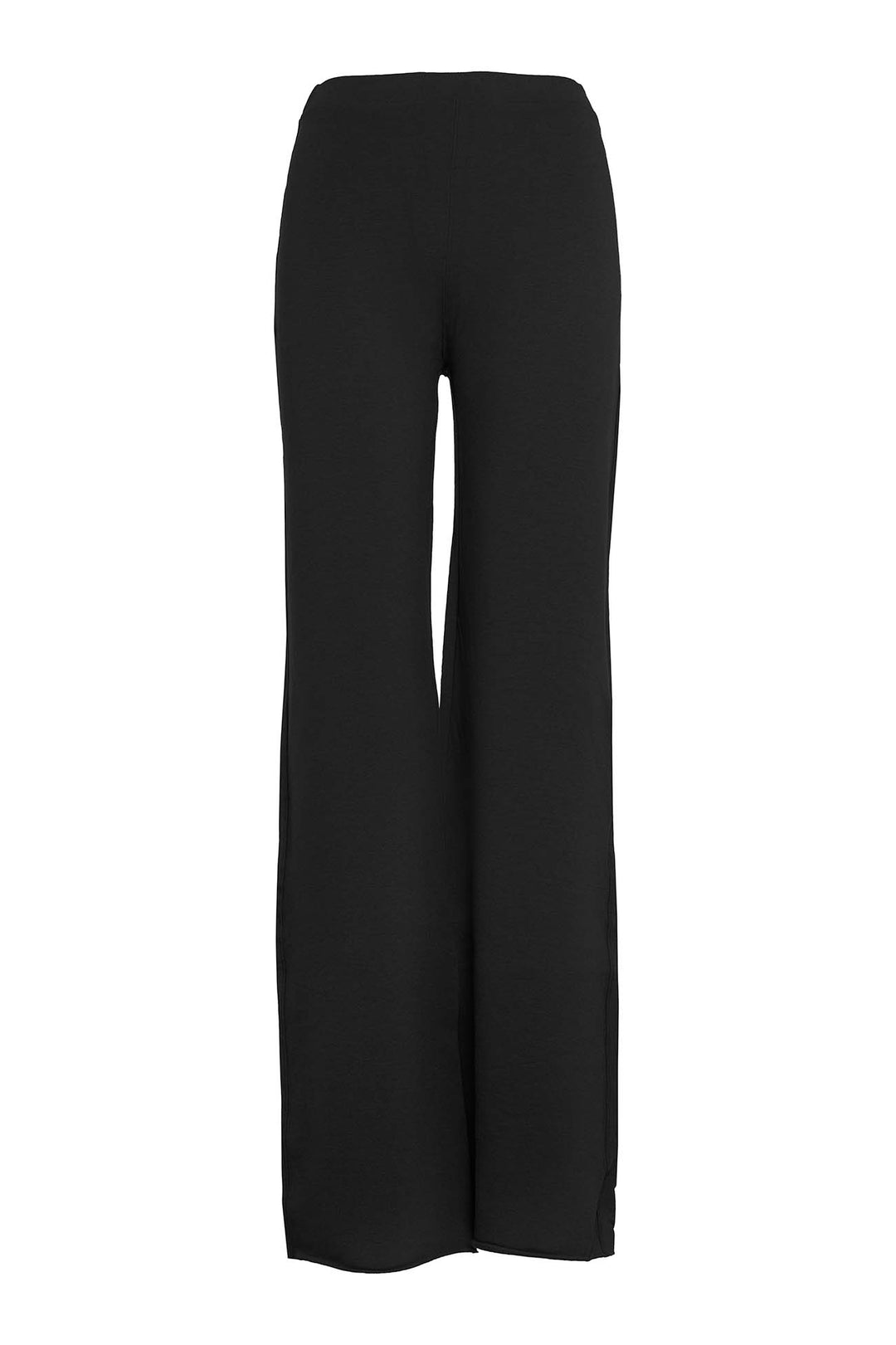Organic black high waist yoga pant on a white background