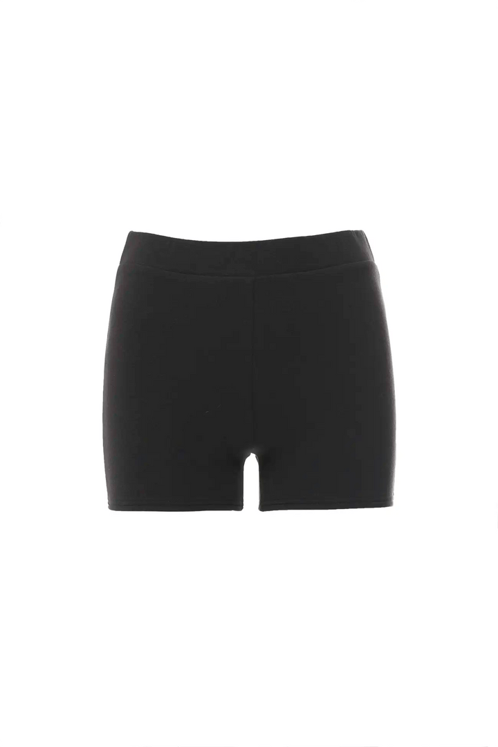 Black high waist short with 3 inch inseam