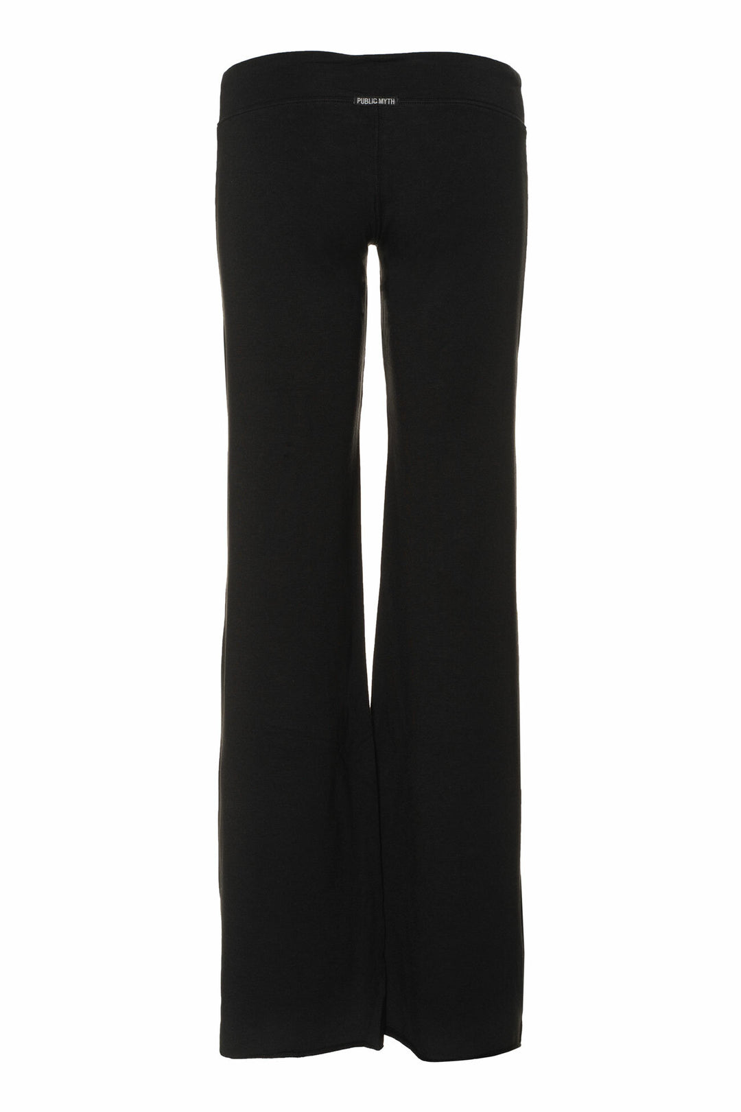 Black low rise wide leg pant for women