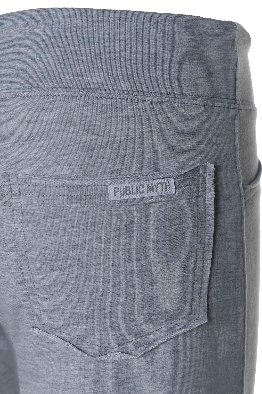 Heather grey low waist flare pant with back pockets