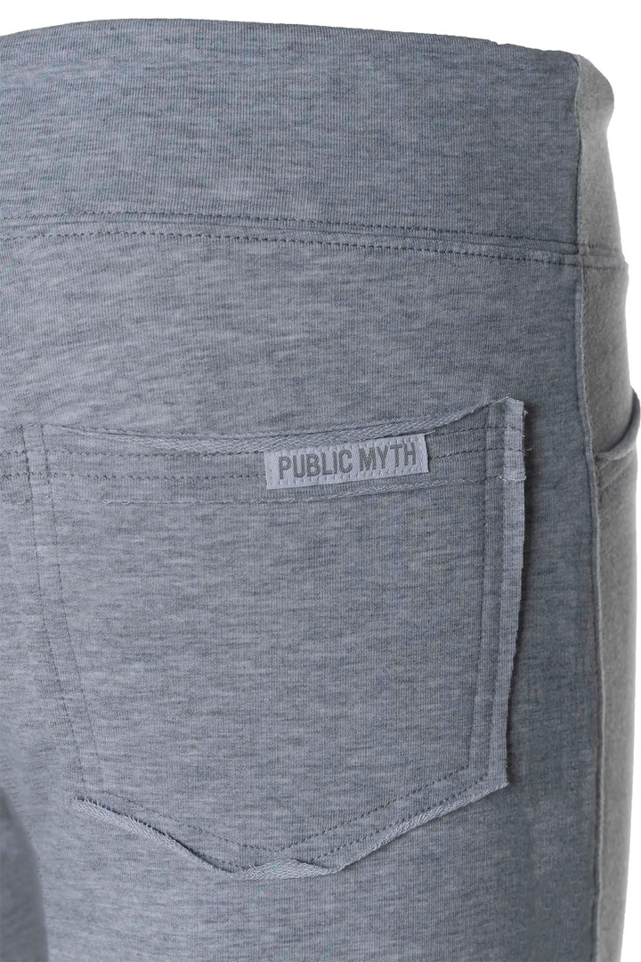 Heather grey low waist flare pant with back pockets