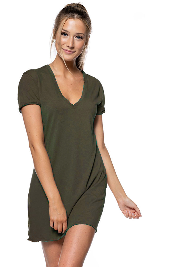 V Neck T-Shirt Dress V Neck T-Shirt Dress