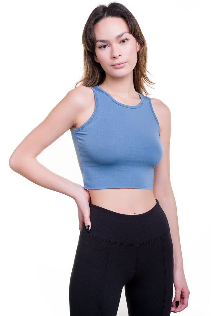 Bo+Tee Cream - Be The Best Ribbed Plunge Neck Sports Bra 