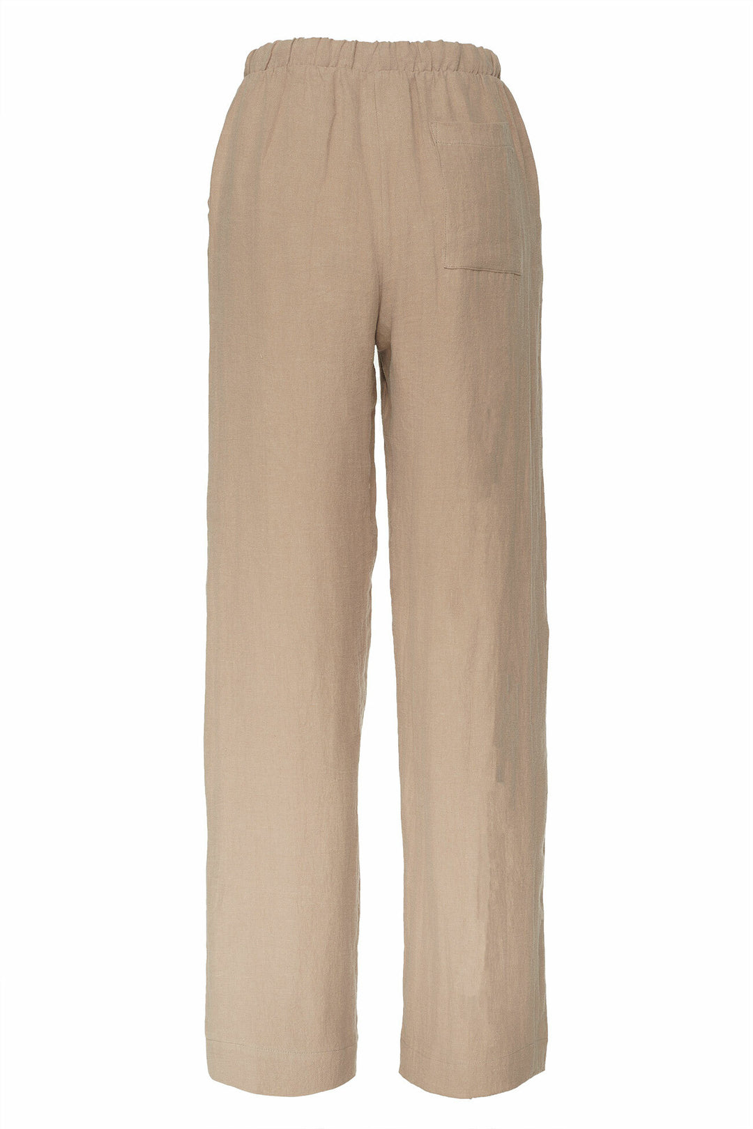 Women's beige tan wide leg high wasited linen pant  