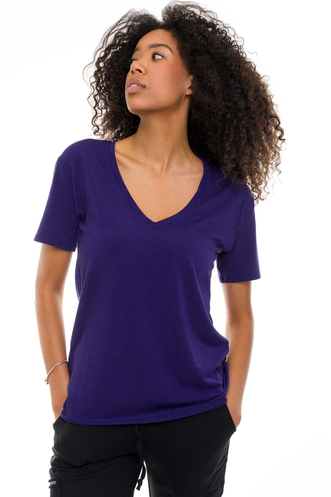 purple women's bamboo T-shirt