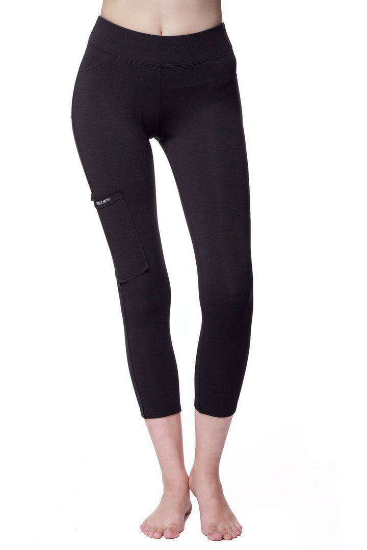 black cropped legging with pockets