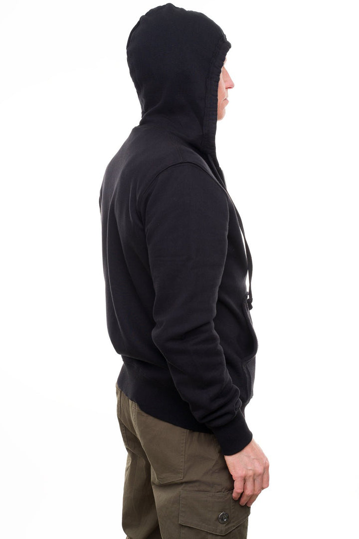 men's black zip up hoodie