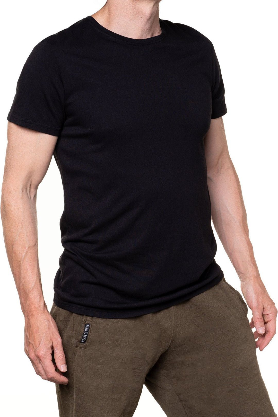 black men's bamboo T-shirt ethically made from  soft sustainable bamboo cotton blend.