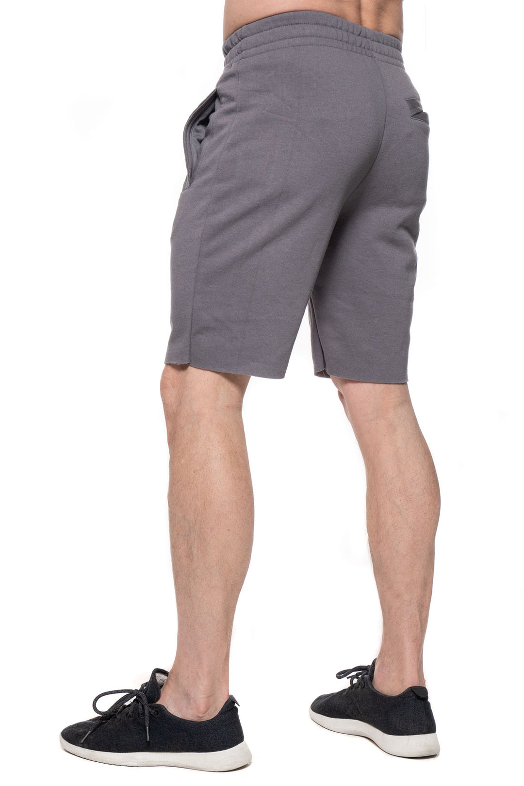 grey men's bamboo shorts