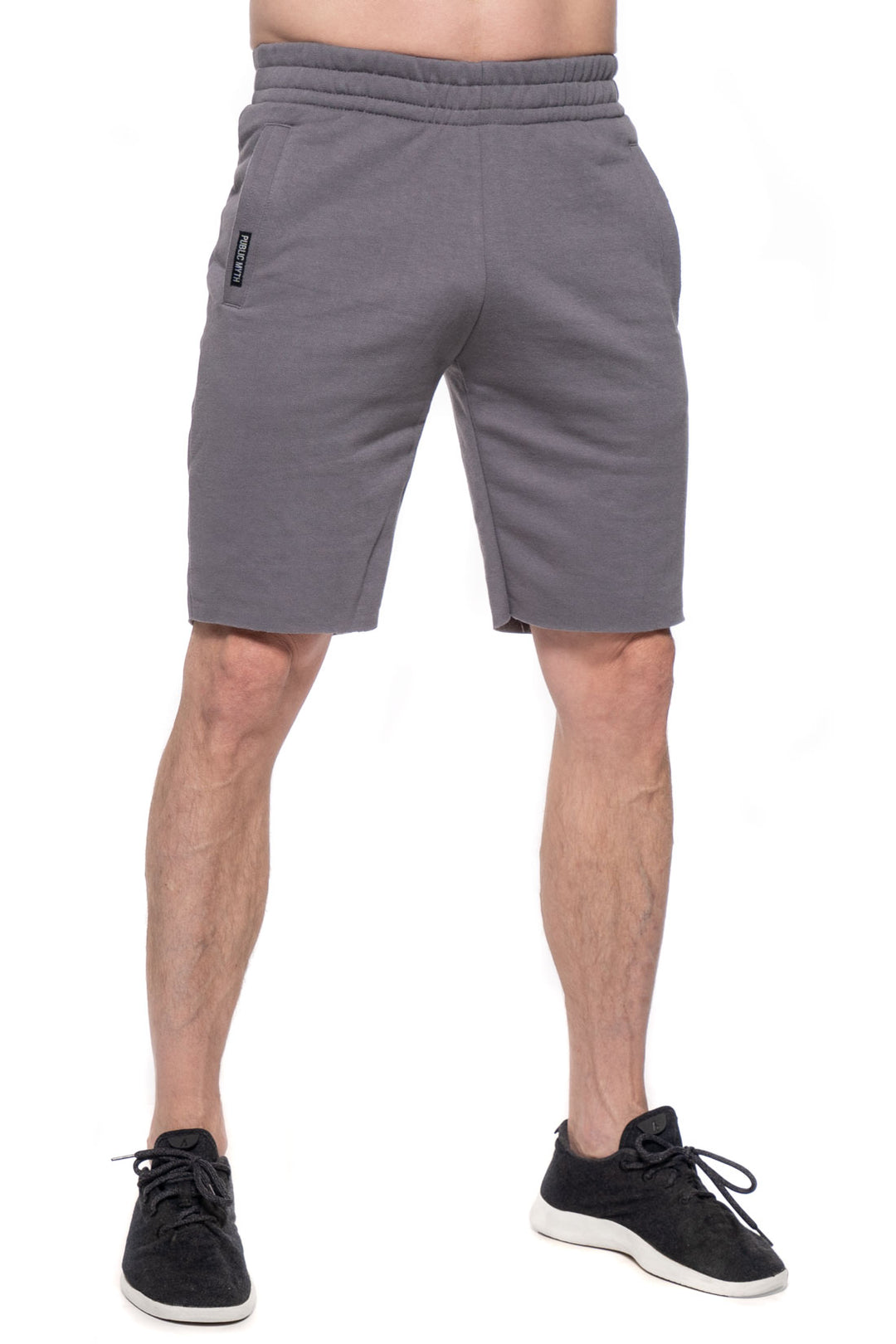 gray men's organic cotton shorts