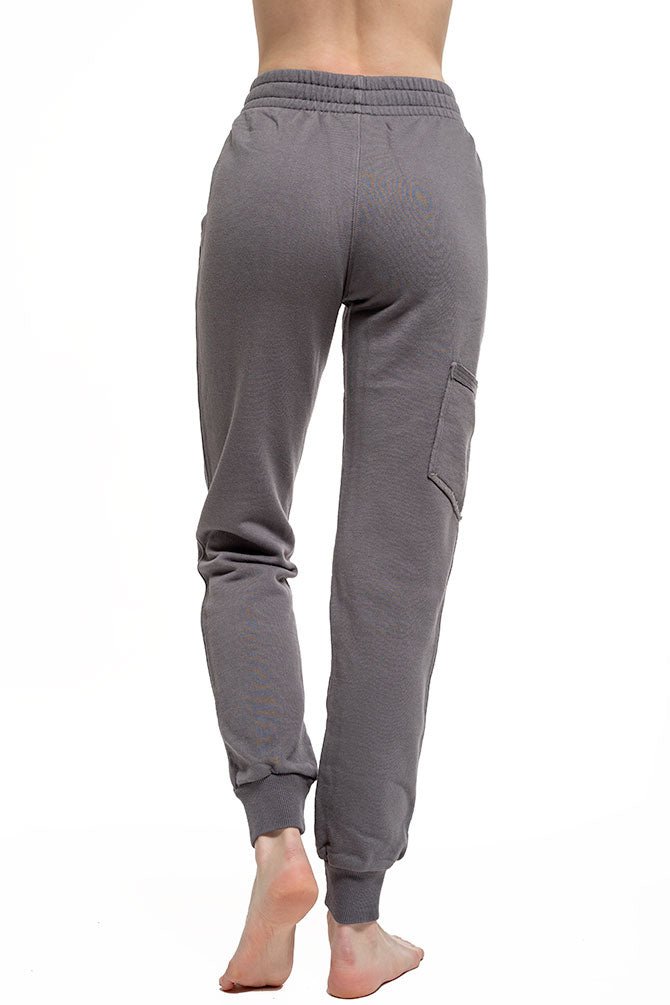 cute gray organic cotton joggering pants for women