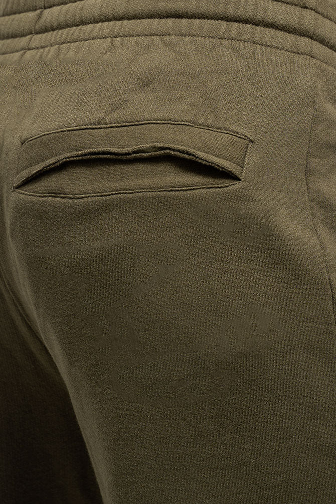 olive green men's organic cotton sweatpant with back pocket