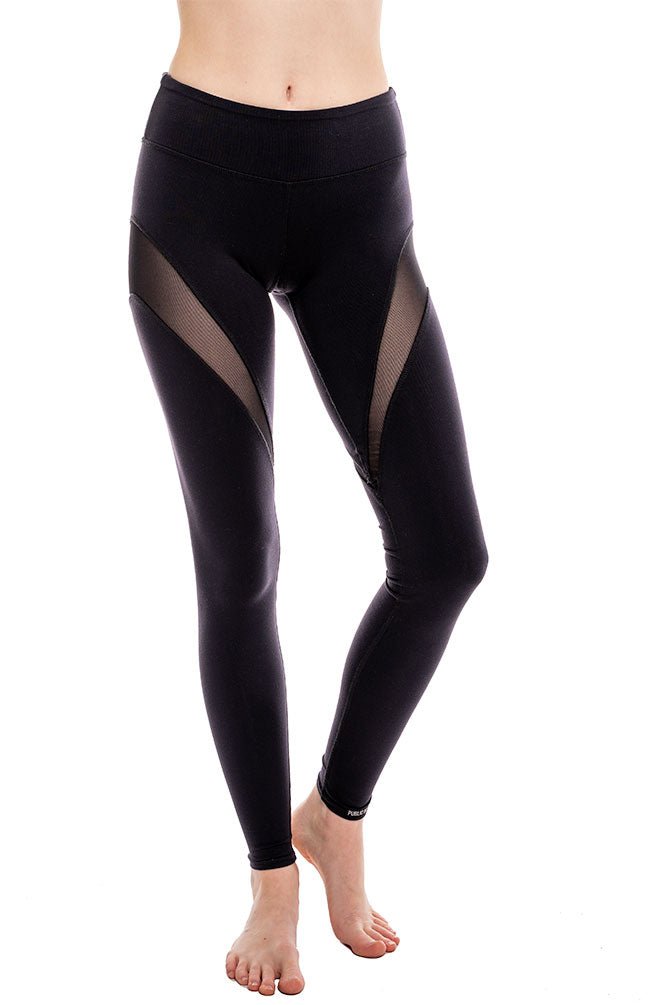 SHEIN Sheer Mesh Panel Leggings | Panel leggings, Mesh panel leggings,  Leggings design