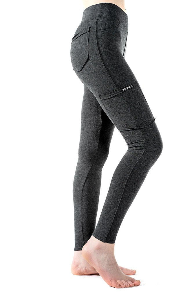 grary cargo Leggings with pockets