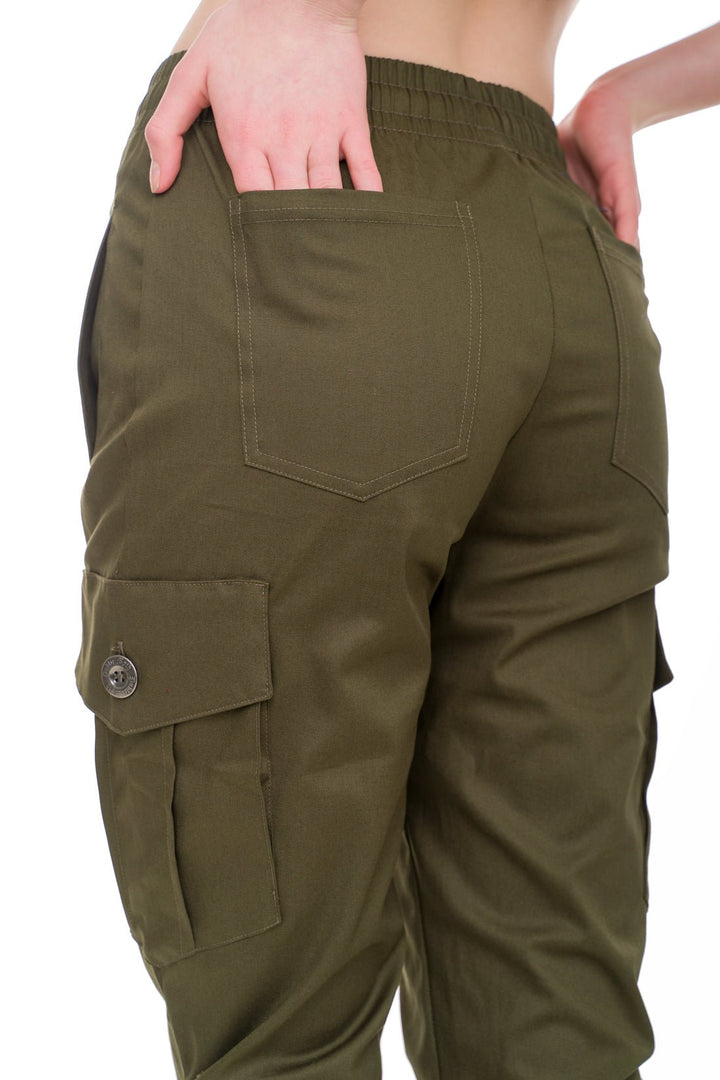 women's army green cargo pants
