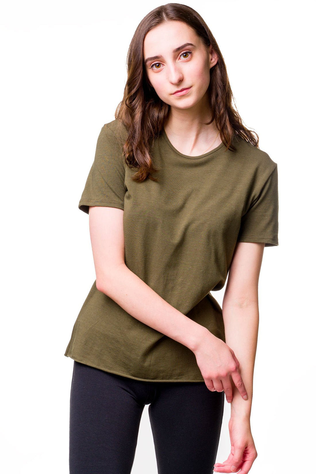 olive green bamboo T-shirt