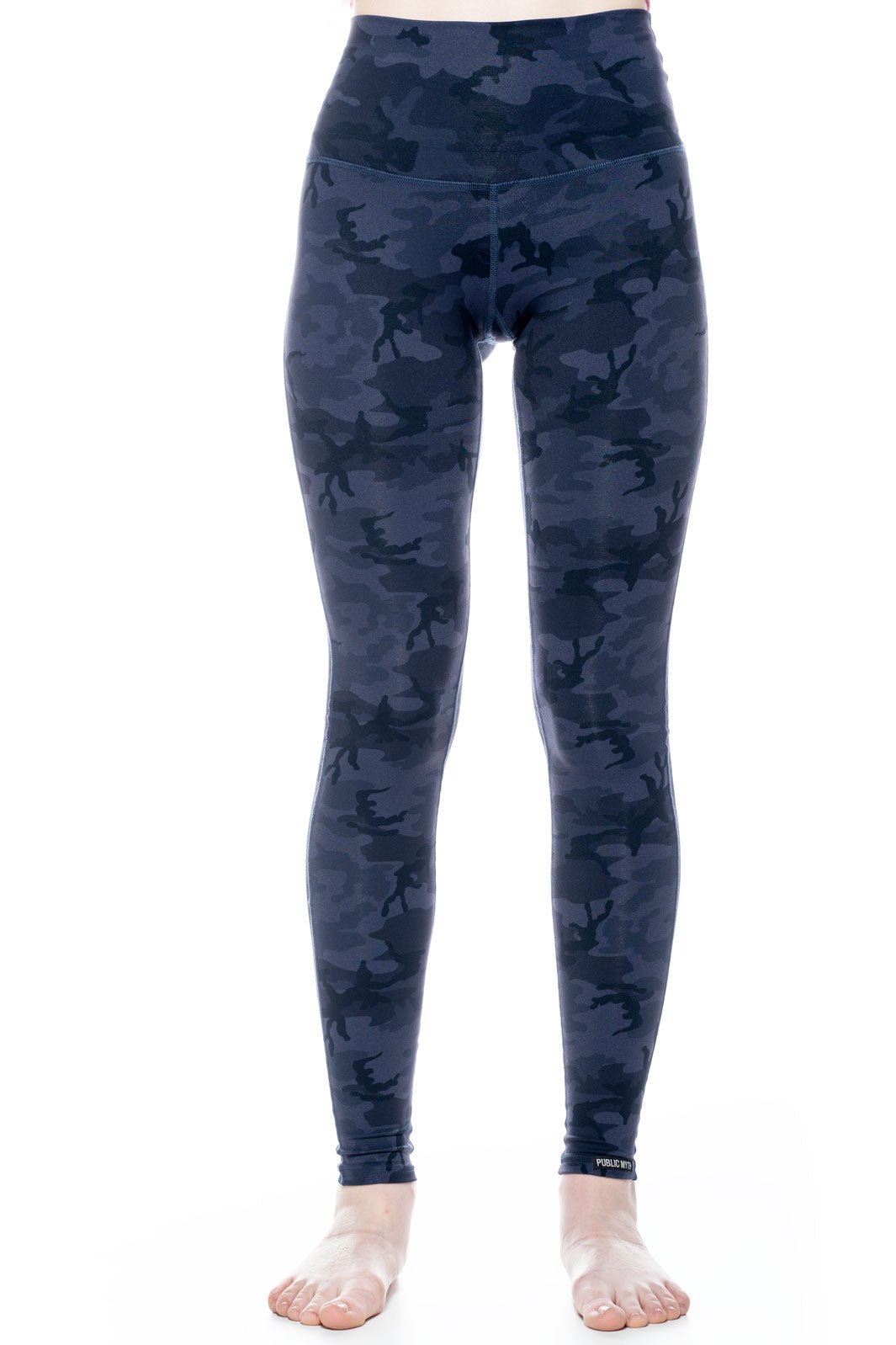Blue camouflage leggings high waist