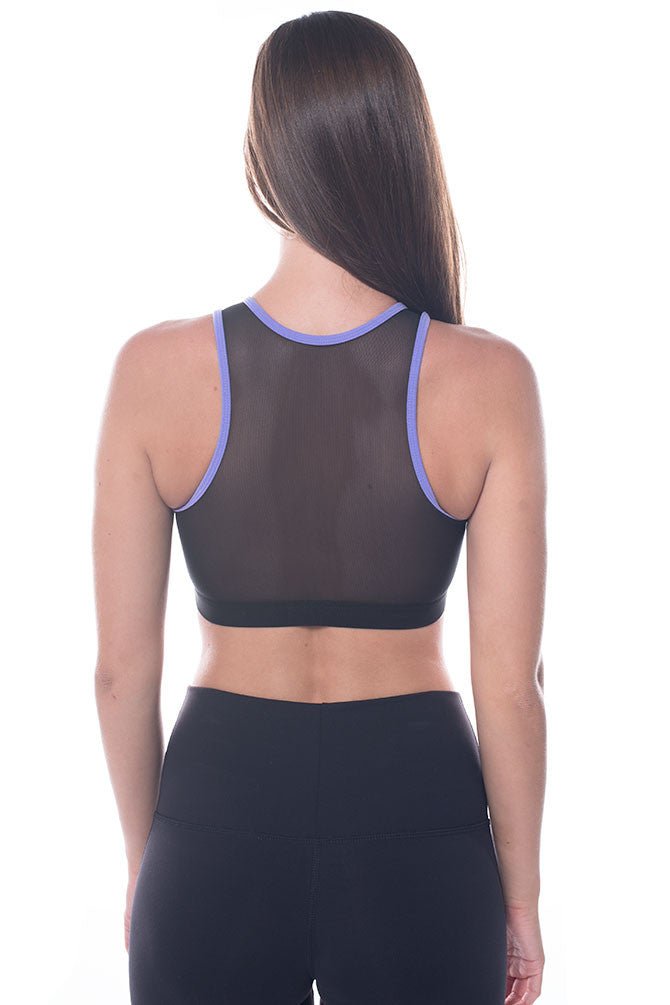 mesh back sports bra